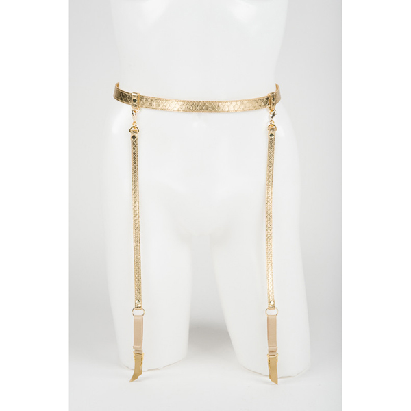 Gold Python Garter Belt