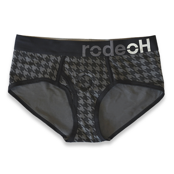 rodeoH Classic Brief+ Harness - Gray Houndstooth M